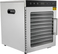Jerool, Essiccatori per alimenti, 30 × 28 cm, 48 dB, 800 W, Argento, acciaio inox, illuminazione LED
