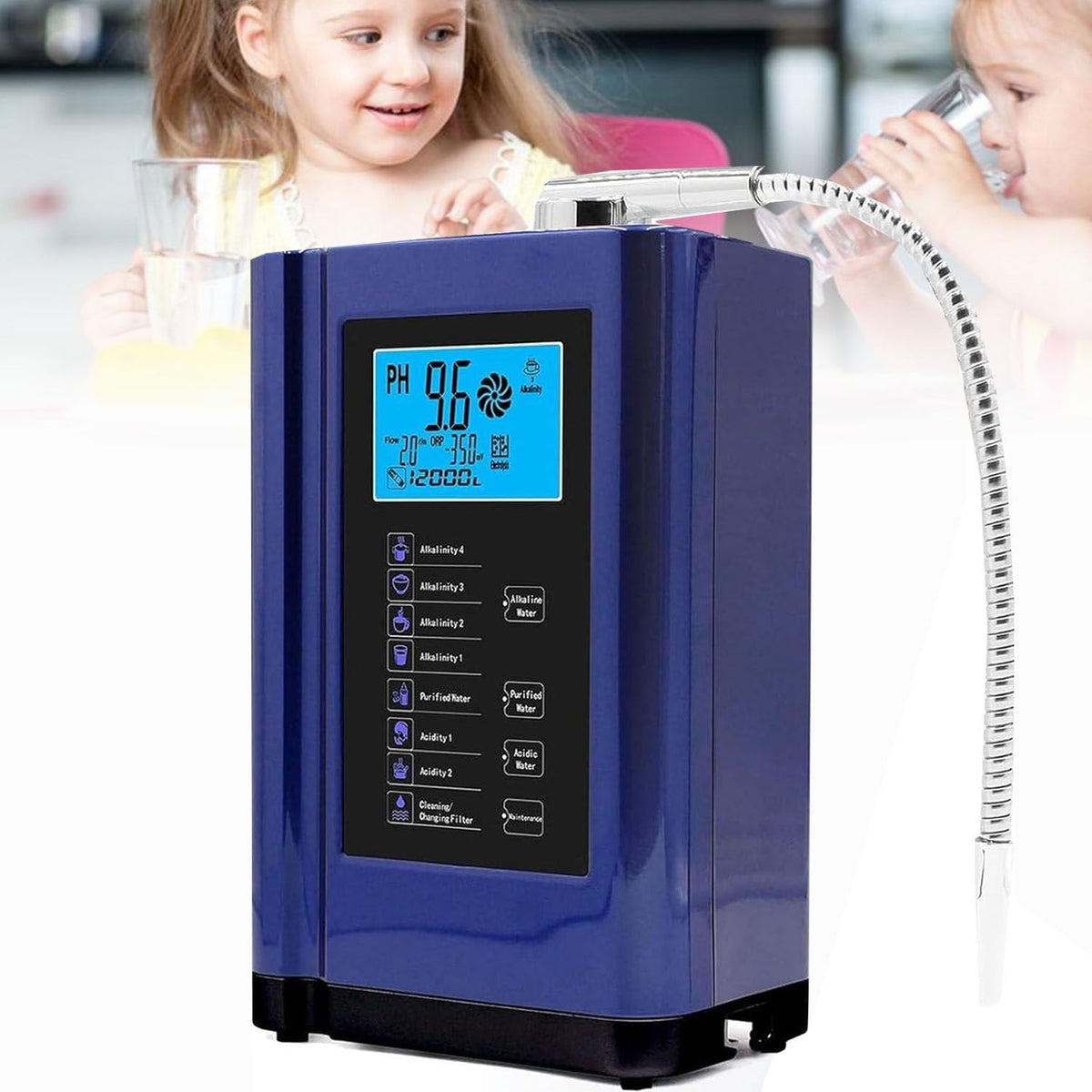 YANDDEA, Caraffe Filtranti, 3,8 pollici, 8000 litri, Blu