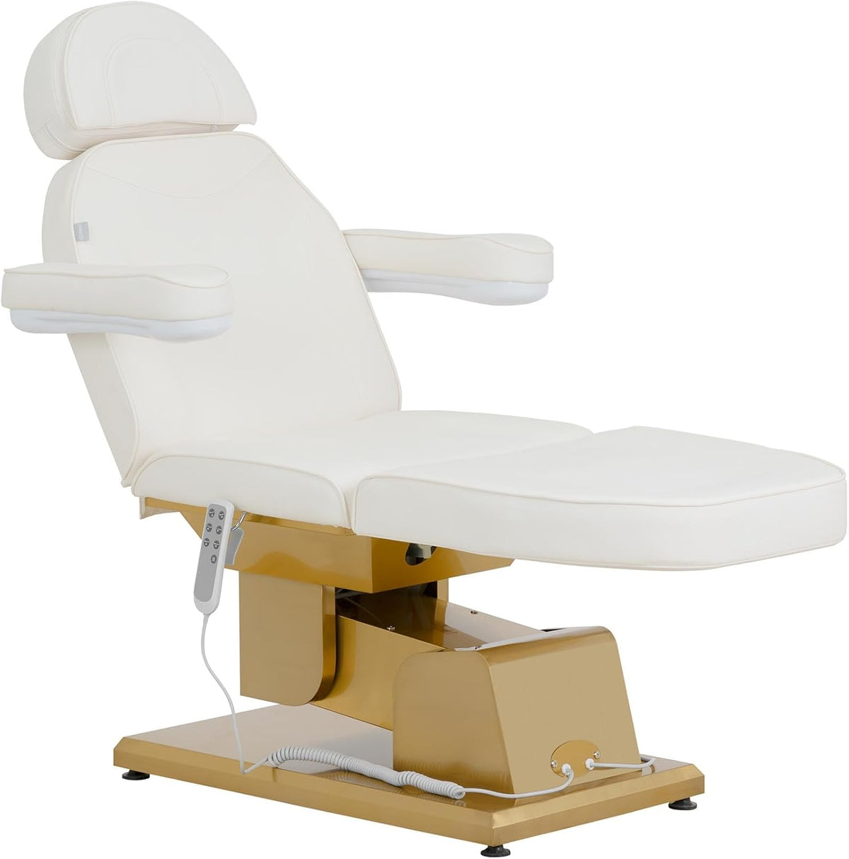 physa wellness & lifestyle, Lettini, 200 kg, 52 x 100 cm, 300 W, Bianco/Oro, ecopelle
