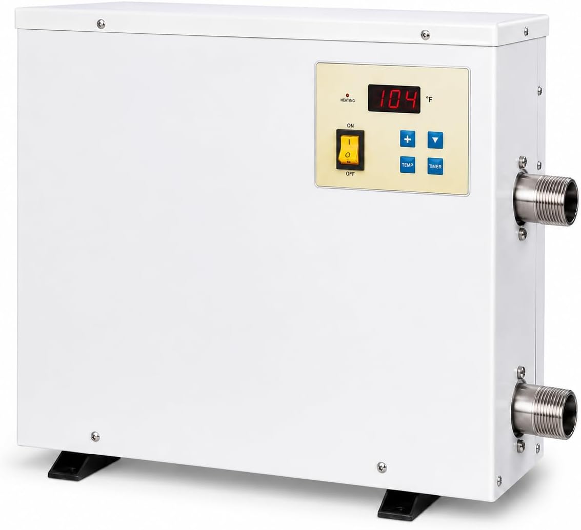 Sistemi di riscaldamento, 18 kW, 490 mm, 100 mm, Nero, acciaio inox, pompa di calore