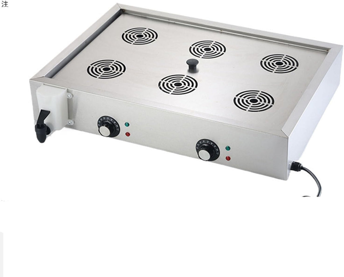 Tavolo, 630 x 425 mm, 2000 W, 123 mm, Grigio, acciaio inox, spegnimento automatico