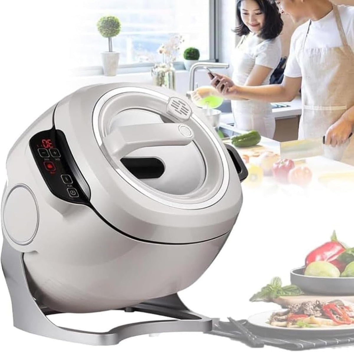 Robot da cucina, 6 litri, 310 × 370 × 365 mm, 110 V, Nero, altezza regolabile