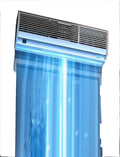 Ventilatori da parete, 180x19x22,5 cm, 300 W, 3200 m³/h, Nero