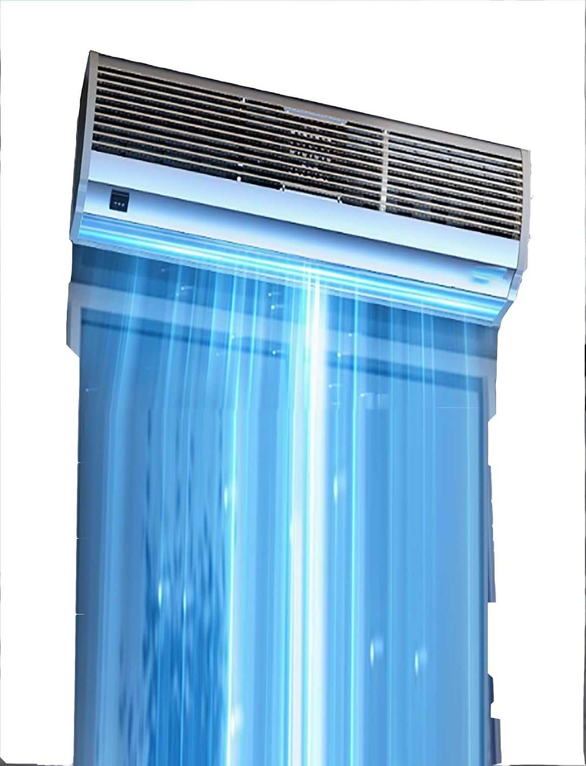 Ventilatori da parete, 180x19x22,5 cm, 300 W, 3200 m³/h, Nero