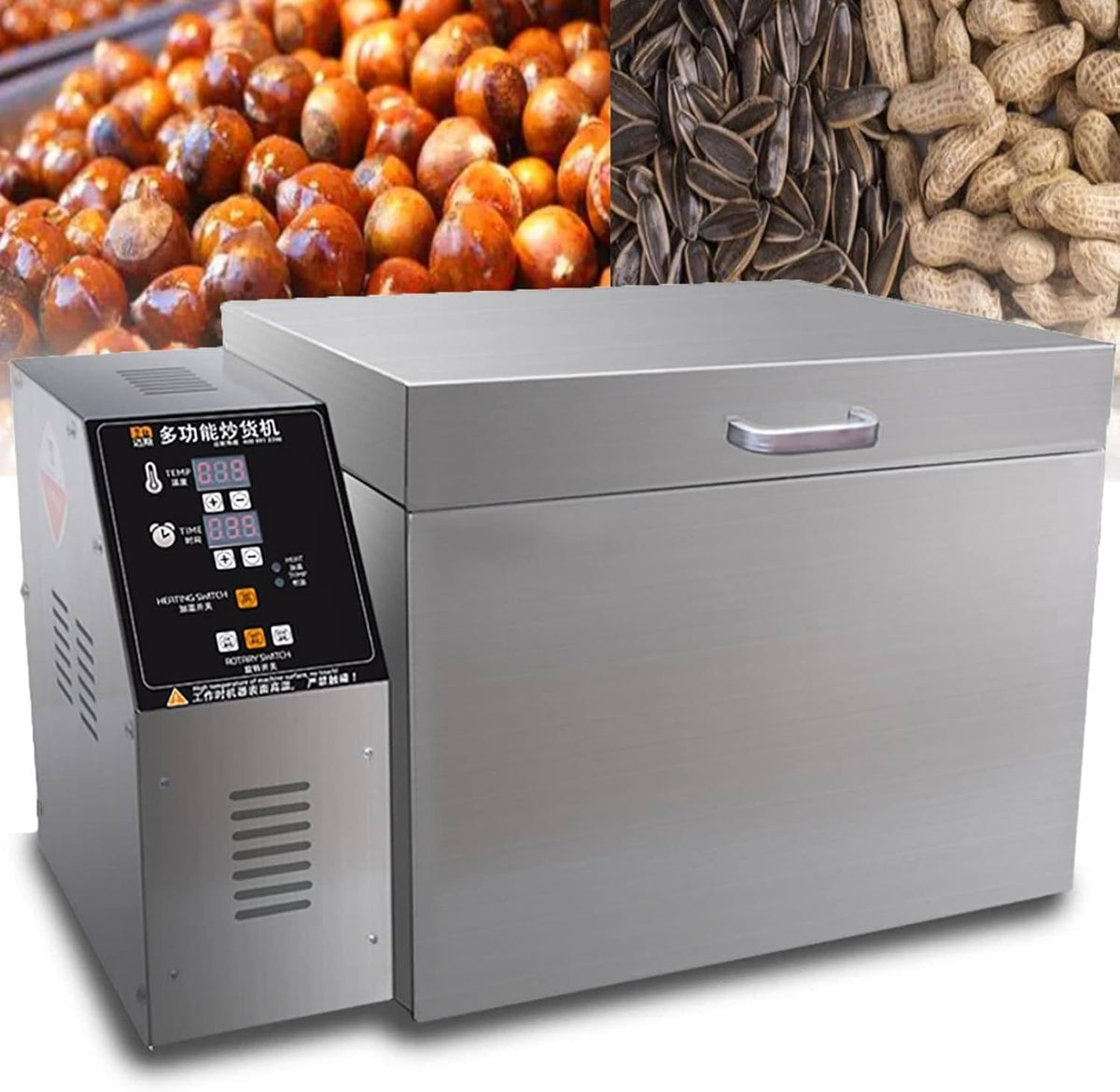 LSHFYV, Tostatori, 2/4 kg, 110 V, 1,8 kW, Argento, acciaio inox, timer