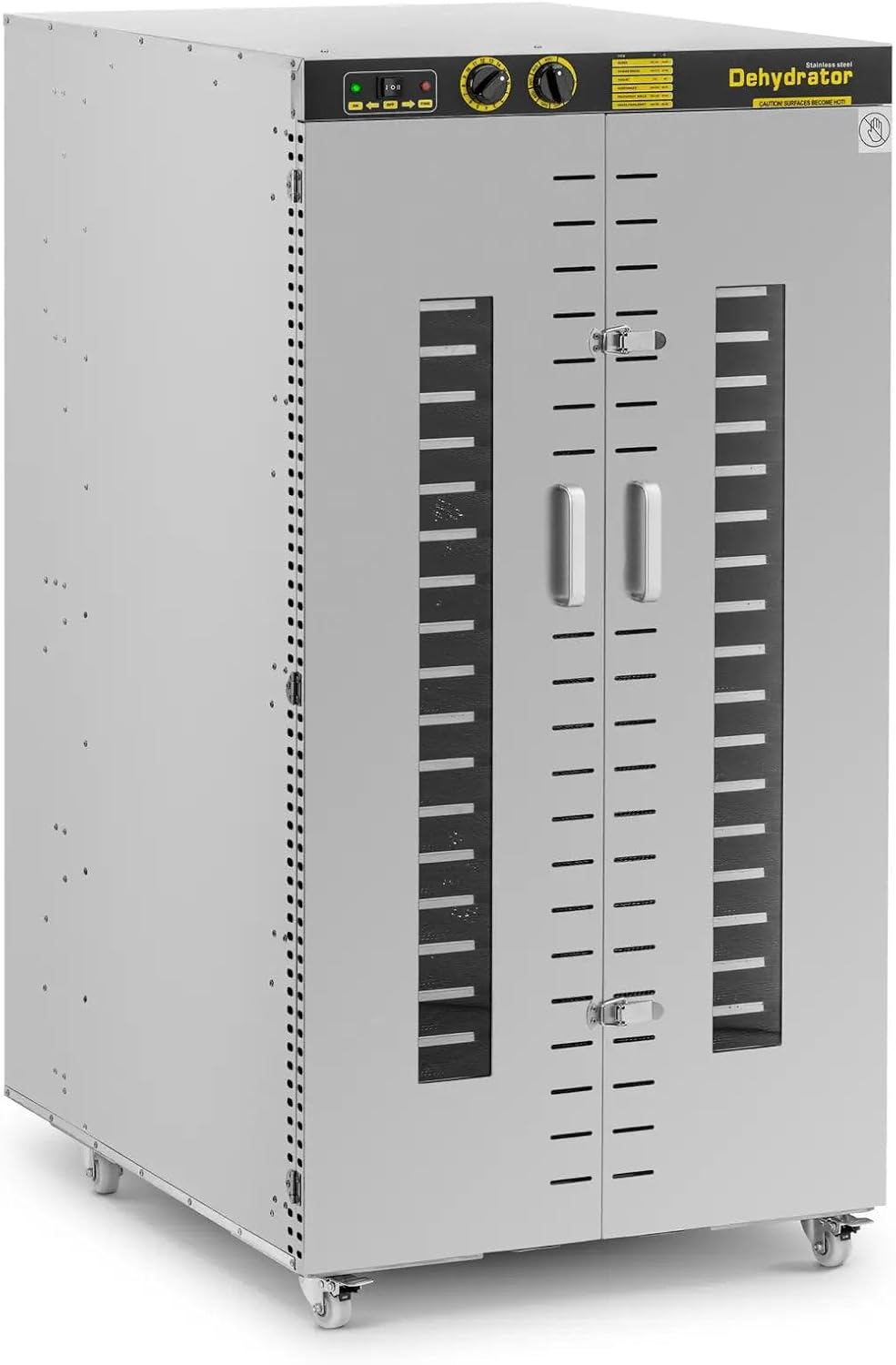 Helloshop26, Essiccatori per alimenti, 94.5 x 70 x 137.5 cm, 5850 W, 40-90 °C, Argento, acciaio inox, timer