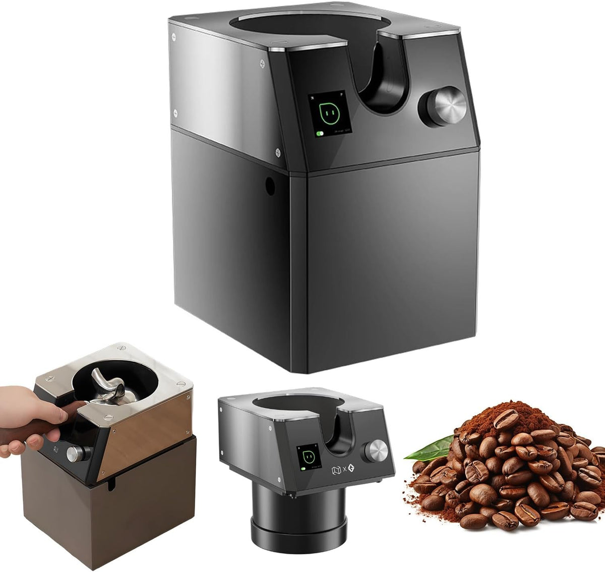 CHHMAELOVE, Parti di ricambio per macchine da caffè, 58 mm, 30 W, 24 V, Nero/Argento, acciaio inox