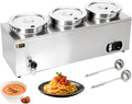 Credenza, 3-110V, SAIYERUS, 7 L, 30-85°C, 110 V, Argento, acciaio inox