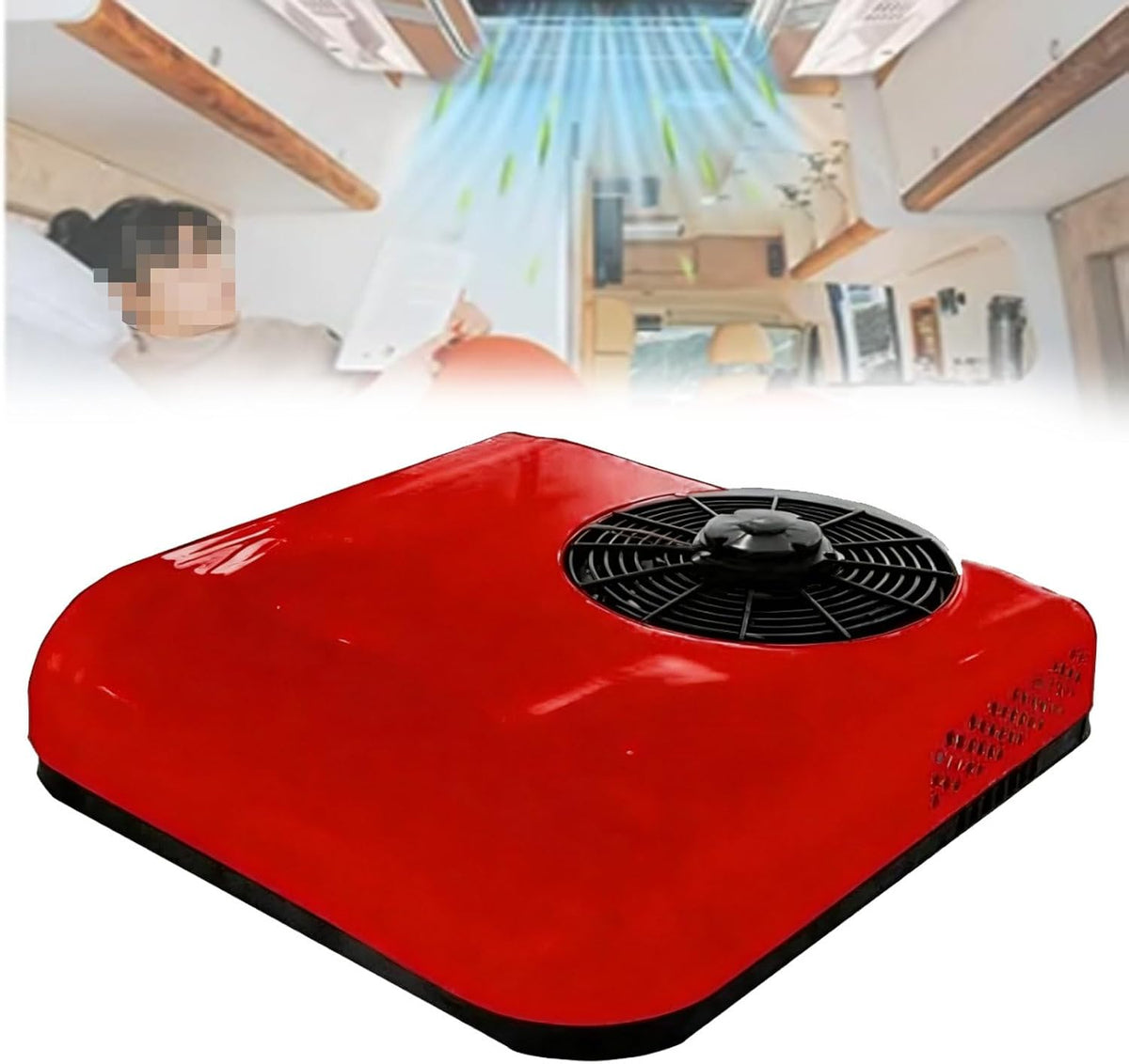 Condizionatore, Pvxa, 12 V, 2200 W, 23 kg, Rosso, telecomando, motore inverter