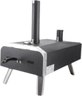 RoaQinFo, Forno per pizza, 33 cm, 60 cm, 36 cm, Nero/Argento, acciaio inox