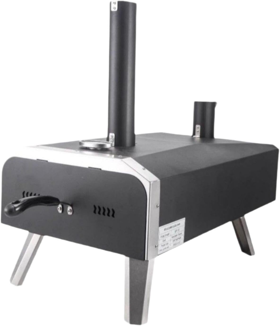 RoaQinFo, Forno per pizza, 33 cm, 60 cm, 36 cm, Nero/Argento, acciaio inox