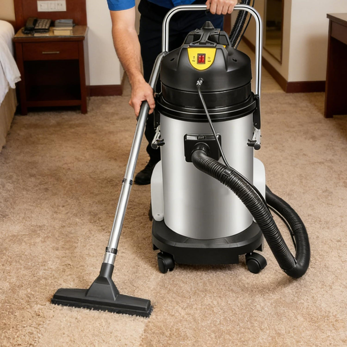 RETRIN, Detersivi lavaggio a macchina tappeti, 40 L, 1034 W, 890 mm, Nero, acciaio inox, 3 in 1