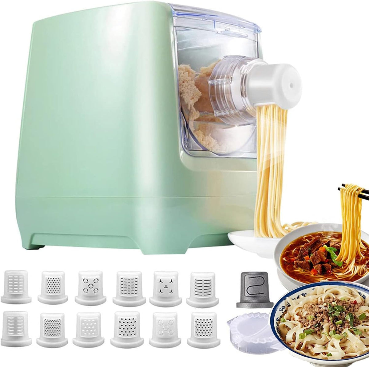 Macchine per pasta a mano, 260 W, 435x265x315 mm, 220 V, Nero, 2 in 1