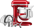 KitchenAid, Robot da cucina, 6,6 L, Argento/Rosso, acciaio inox
