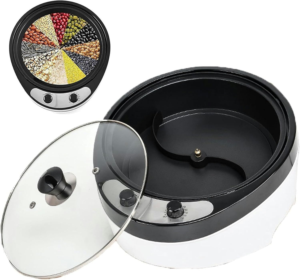 Tostatori, 0-240°C, 800 g, 1800 W, Nero, timer