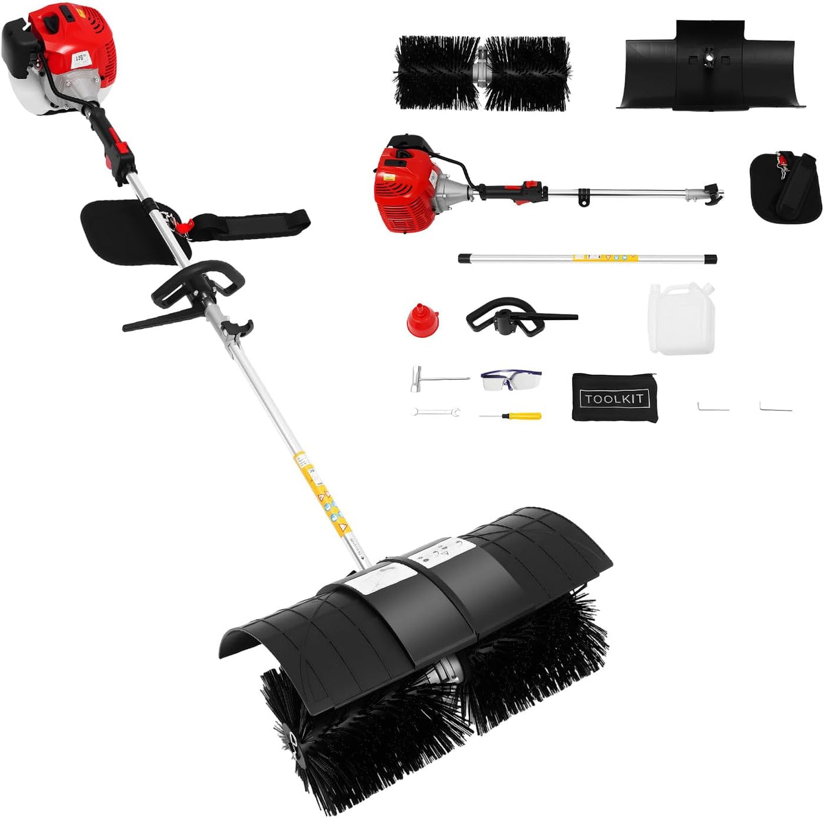 ROGONPDK, Frese da neve, 52CC, 24 × 13 × 25 cm, 52 cm, 1,7 kW, Nero, alluminio