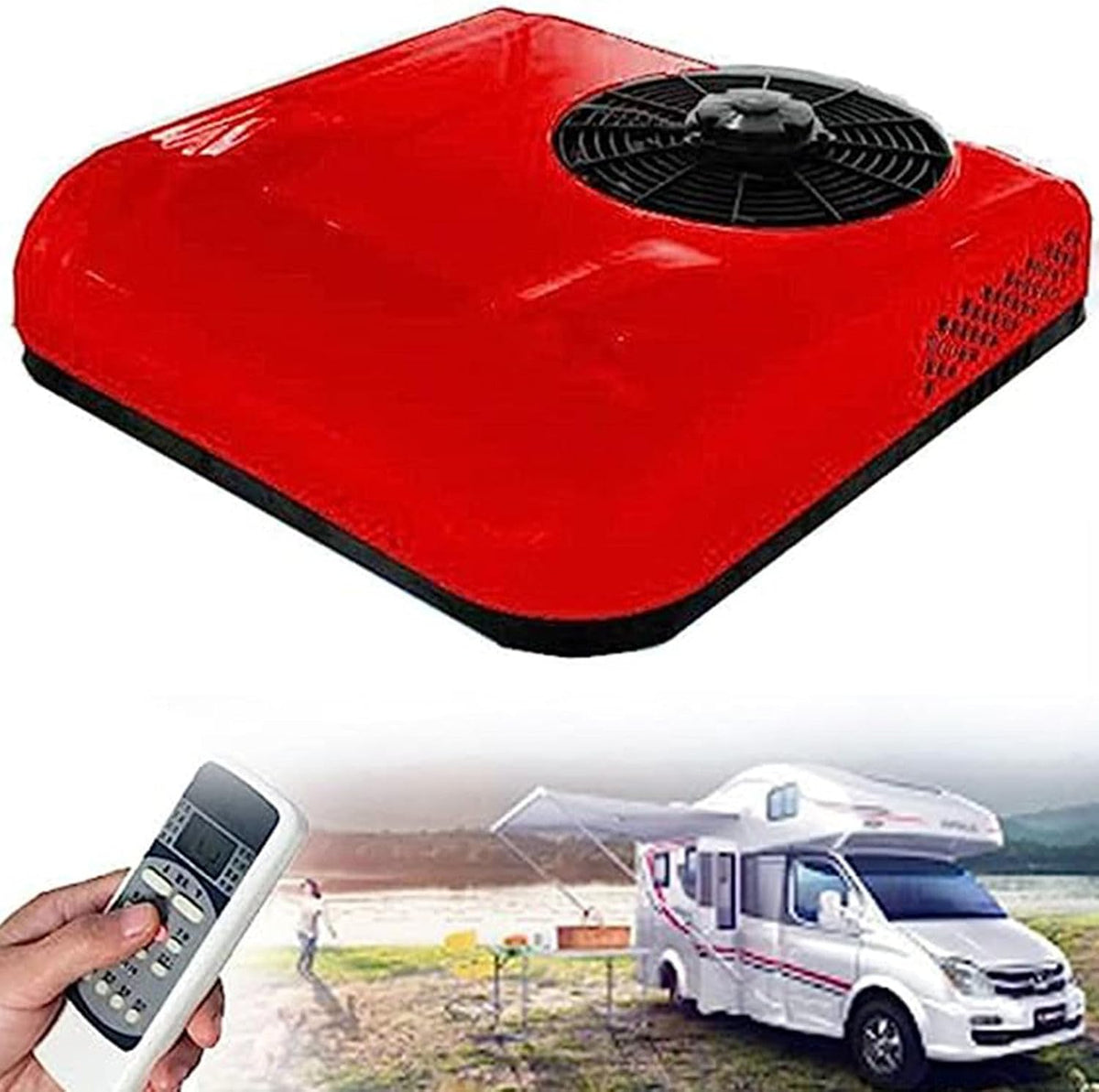 Condizionatore, DDZJTPP, 12 v, 850 W, 68,5X68X14,5 cm, Rosso