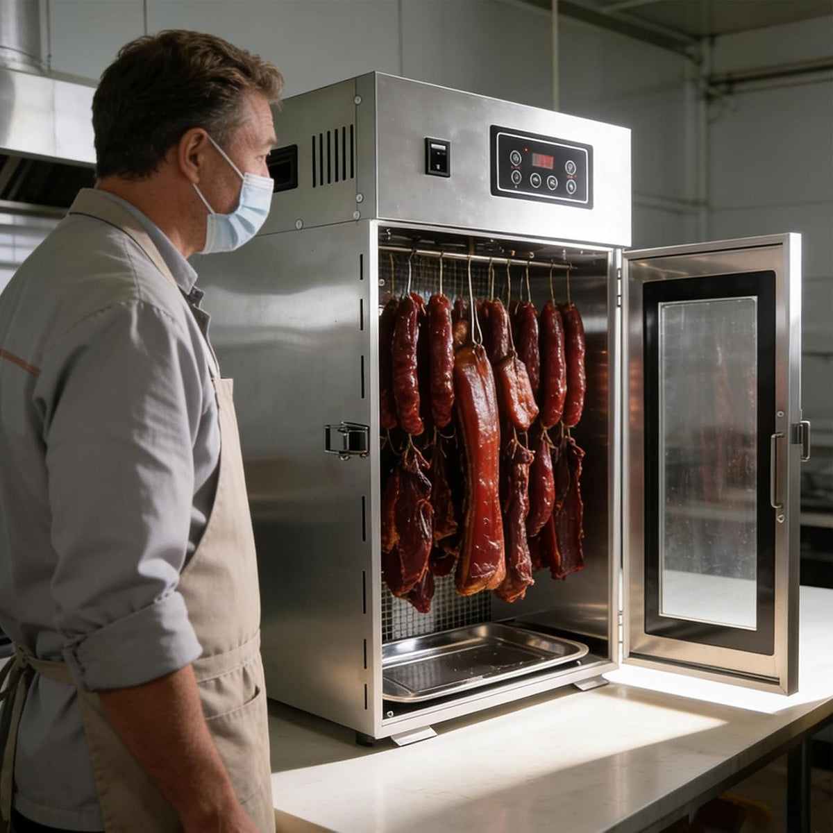 lealovengzh, Armadio, 7,5 kg, 30-90°C, 800 W, Argento, acciaio inox, timer