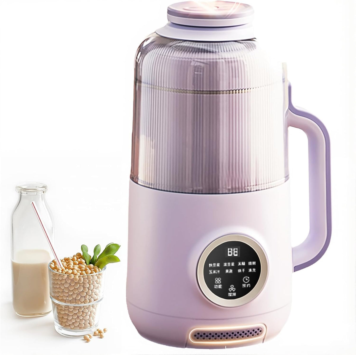 Frullini montalatte automatici, 1200 ml, 18,1 x 22,3 x 35,2 cm, 200 W, Nero, acciaio inox, timer, 10 funzioni