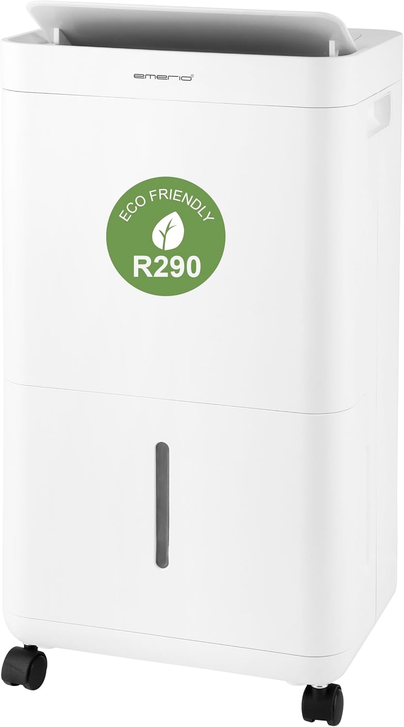 Deumidificatore, Emerio, 12 l, 25 m, Bianco, illuminazione LED, timer, spegnimento automatico