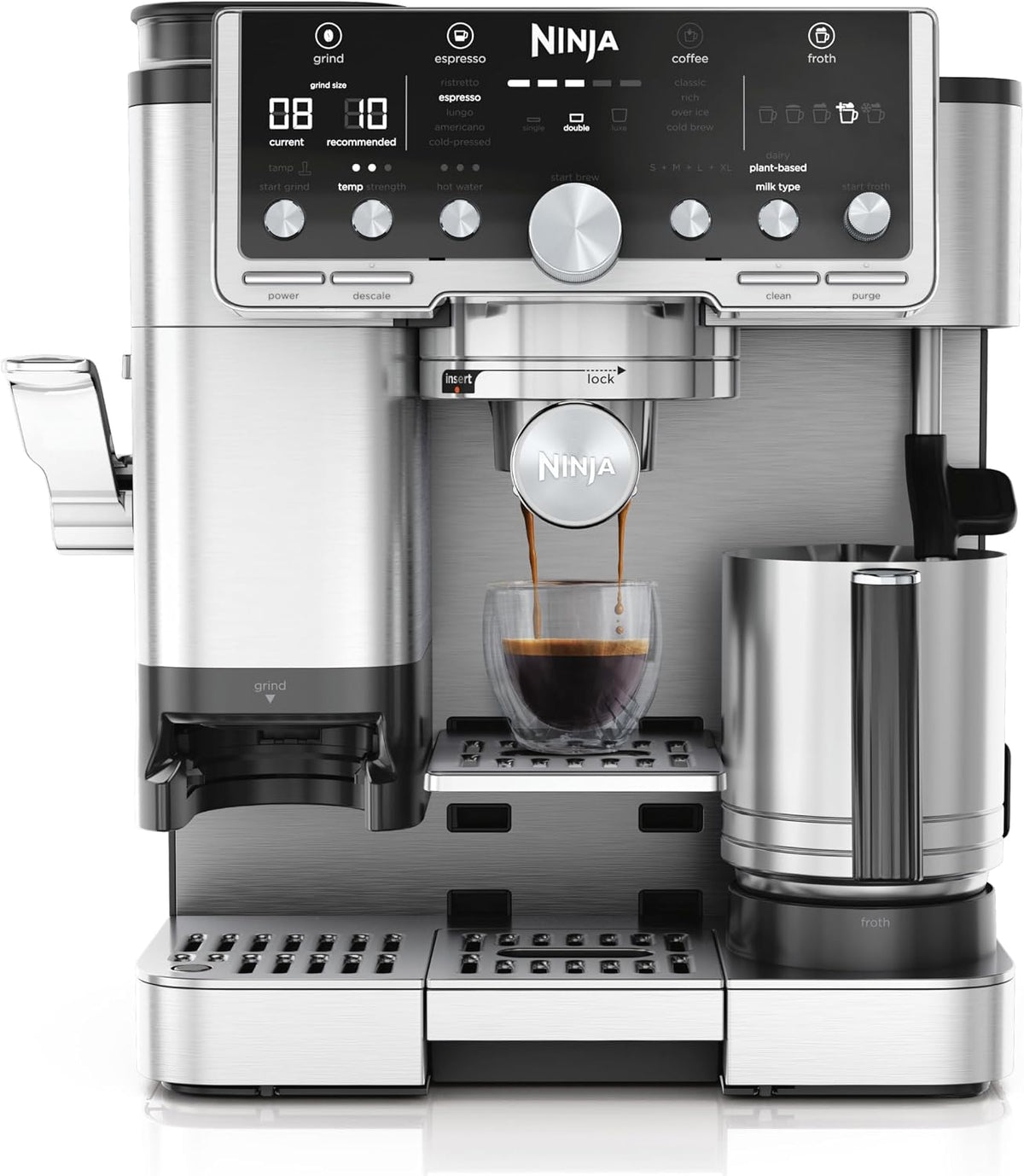 Ninja, Macchina da caffè, ES701EU, 35,5 cm, 17,25 kg, Argento, 3 in 1