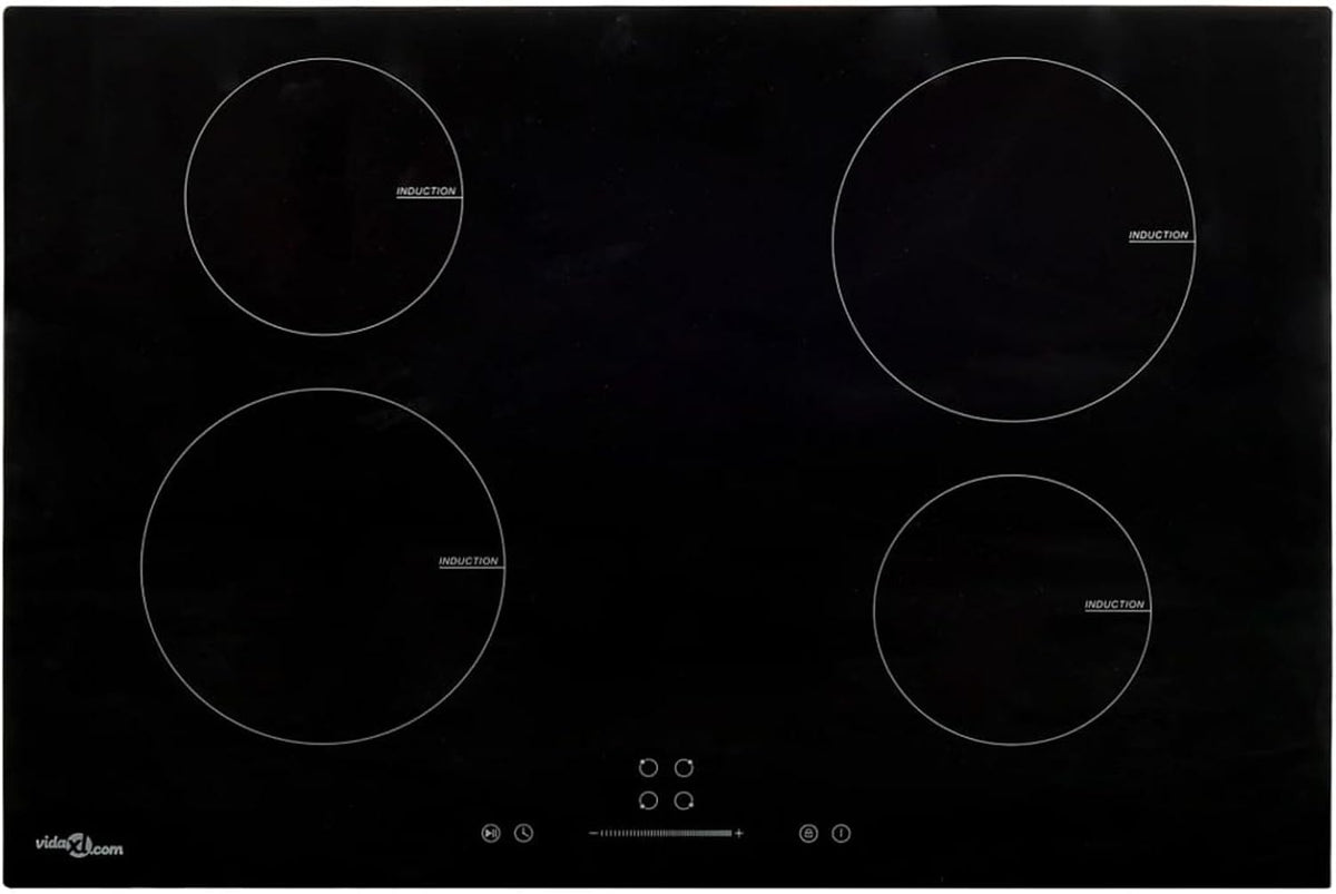 HEYBB, Piano cottura a induzione, 77 cm, 7000 W, 770 x 520 x 58 mm, Nero, timer, protezione dal surriscaldamento