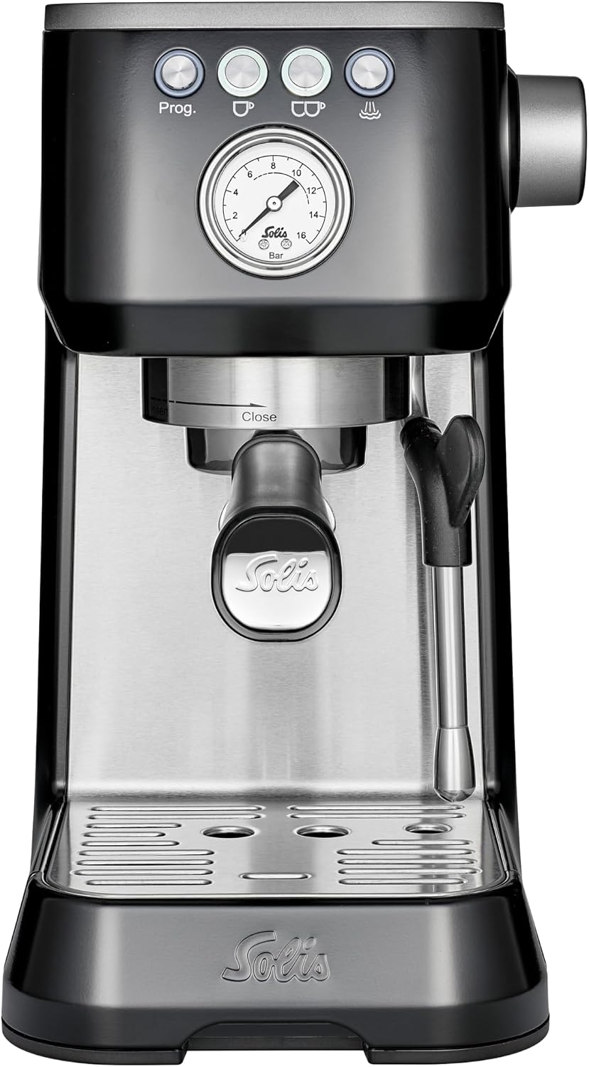 Macchina da caffè, Solis, 1.7 L, 15 Bar, 44 mm, Argento/Nero, acciaio inox, timer