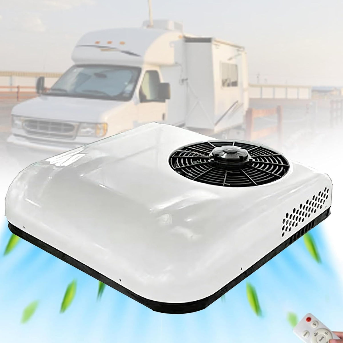 Osnzyc, Condizionatore, 12 v, 2000 W, 450 m³/h, Bianco, telecomando