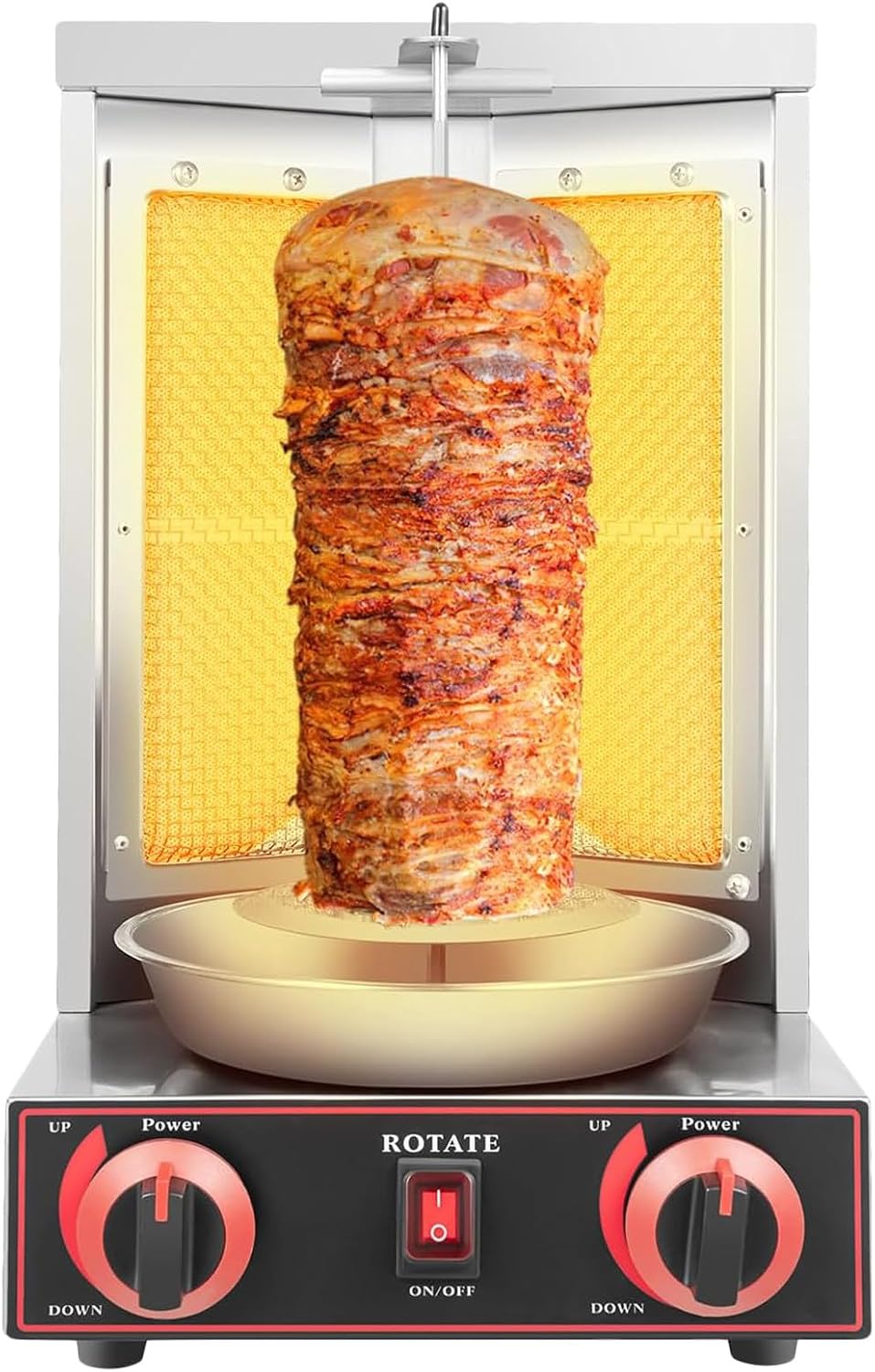 HEIHEIZI, Girarrosto, 50-300°C, 8 kg, 110 V, Argento, acciaio inox
