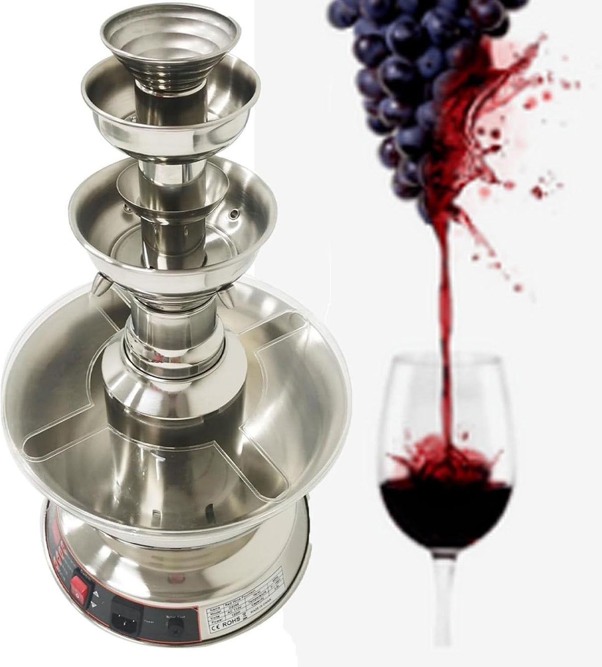 ZHIXUMM, Macchine per conserve e vin brulè, 220 V, 0-100 °C, 120 W, Nero, acciaio inox