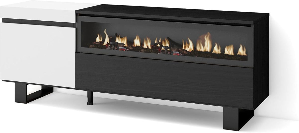 Skraut Home, Mobili, 102 cm, 21 cm, 34 w, Nero, illuminazione LED, telecomando