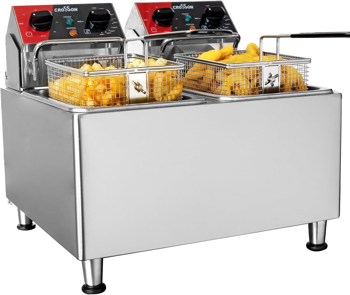 crosson, Friggitrici, 8 L, Nero, acciaio inox, timer