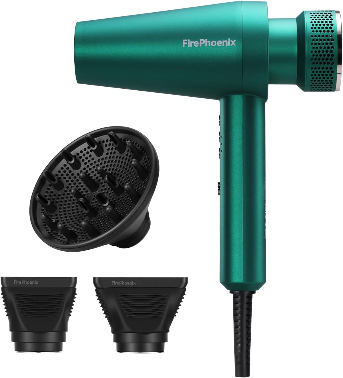 FirePhoenix, Asciugacapelli, 2400 W, 78.000 RPM, 24 m, Nero