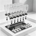 CIELOBLOEN, Dosatori a pompa, 12 Bottiglie, 40 × 30 × 41 cm, 200 ml, Nero, acciaio inox, vano contenitore