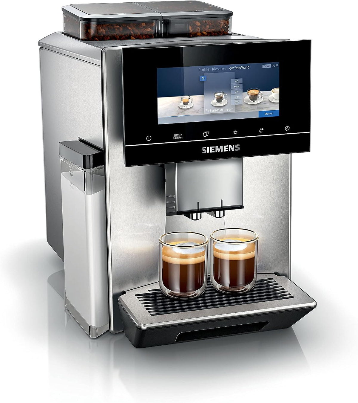 SIEMENS, Macchina da caffè, TQ907D03, Nero/Argento