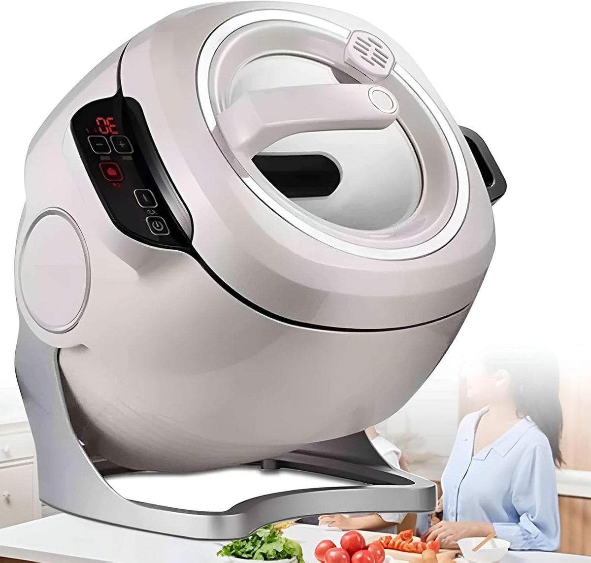 UPLTOE, Wok elettrici, 310 x 370 x 365 mm, 6 litri, 7,4 kg, Nero
