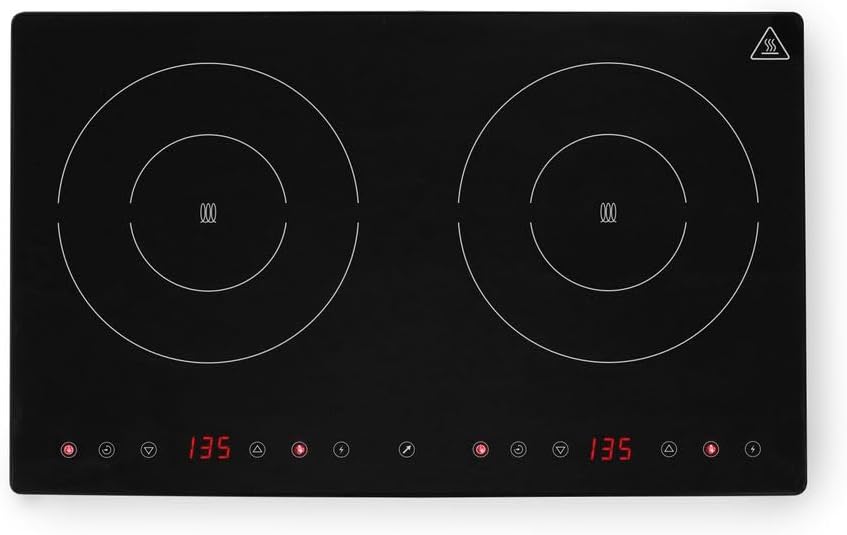 HENDI, Piano cottura a induzione, 35-240 °C, 230 V, 3500 W, Nero/Argento, acciaio inox, timer