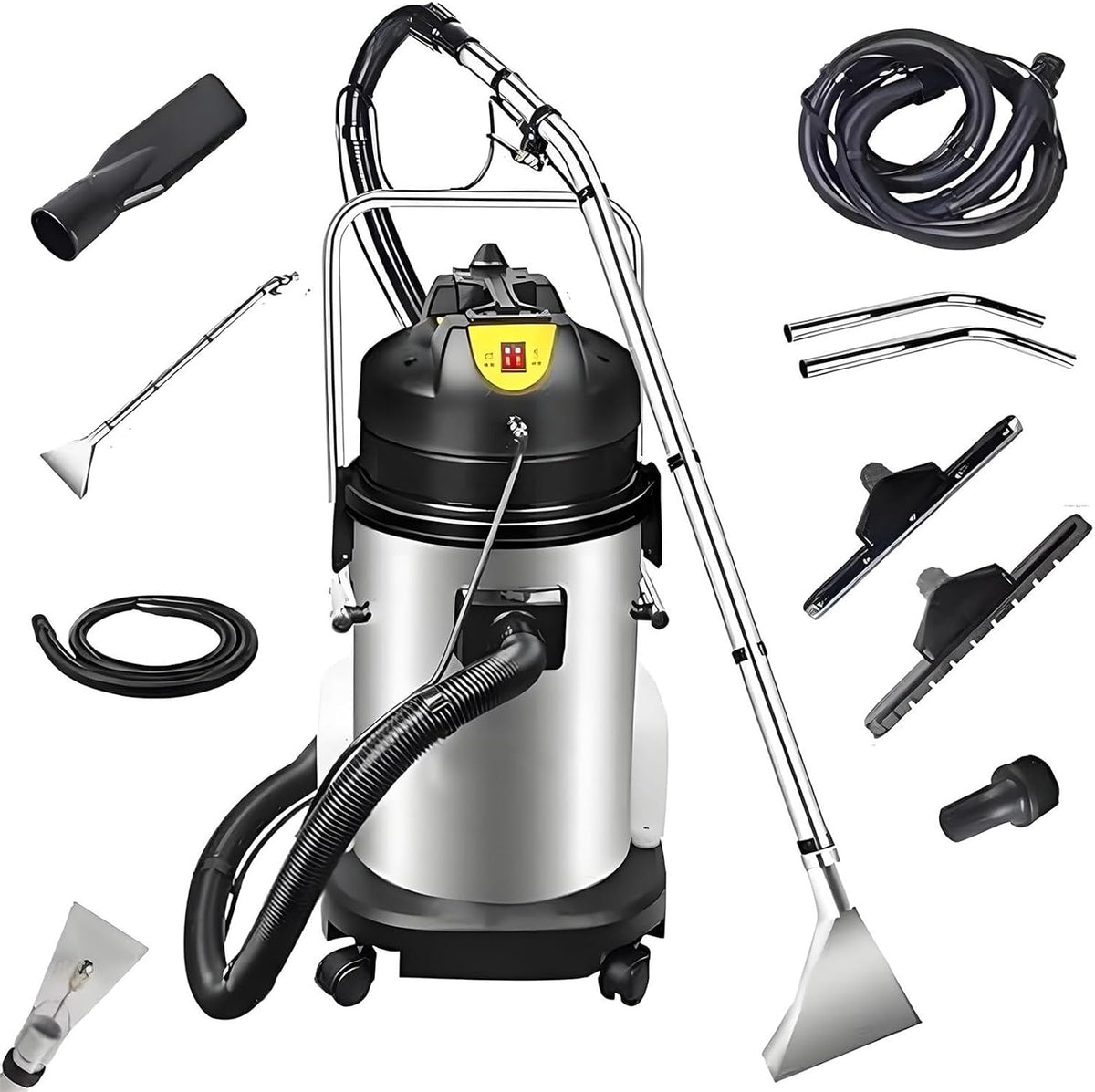 Generico, Lavatrice, 30 L, 1034 W, 830 mm, Bianco, acciaio inox, 3 in 1
