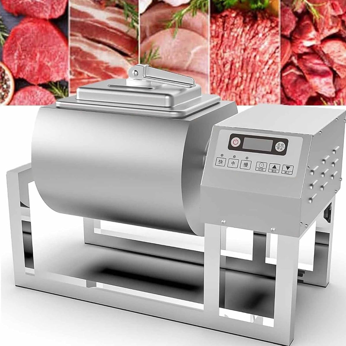 Batticarne, 18 l, Nero, acciaio inox
