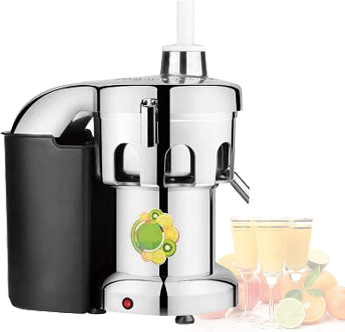 CAFIEDR, Centrifughe ed estrattori di succo, 550 W, 3 Pollici, 2800 giri/min, Nero, acciaio inox