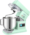 PAHION, Impastatrice planetaria, 7 L, 550 W, 411 x 212 x 389 mm, Nero, acciaio inox, illuminazione LED