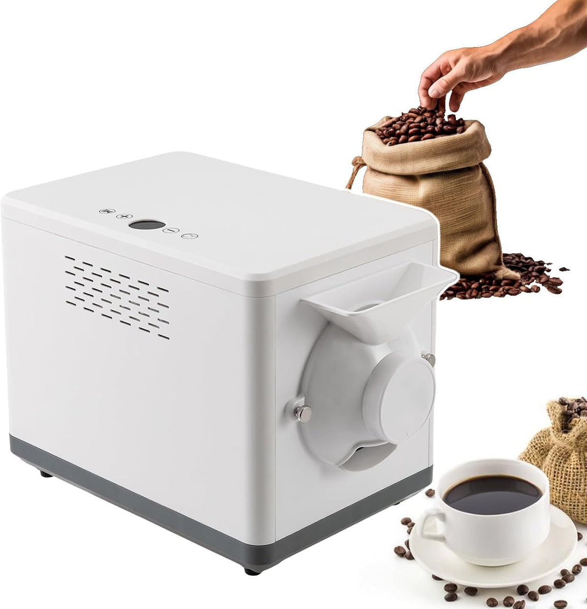 HCAUYNN, Tostatori, 1500 G, 1000 W, 110 V, Nero, alluminio, timer