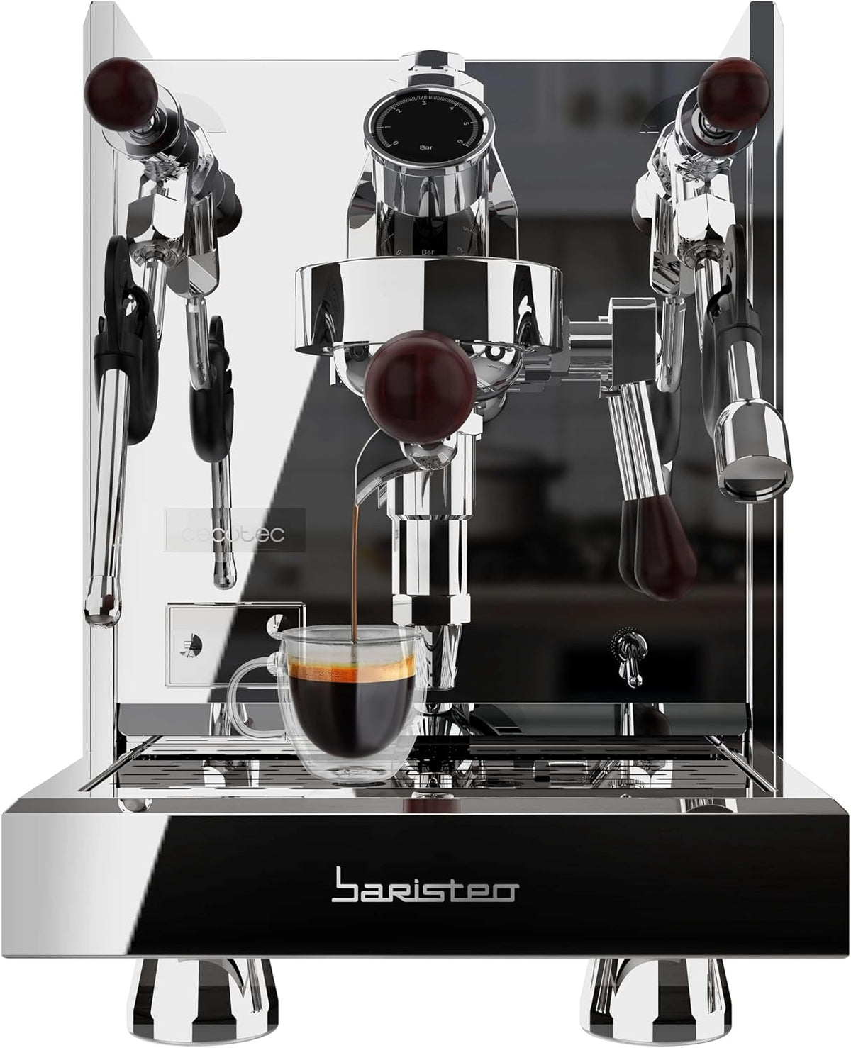 Cecotec, Macchina da caffè, 15 bar, 58 mm, Nero/Argento