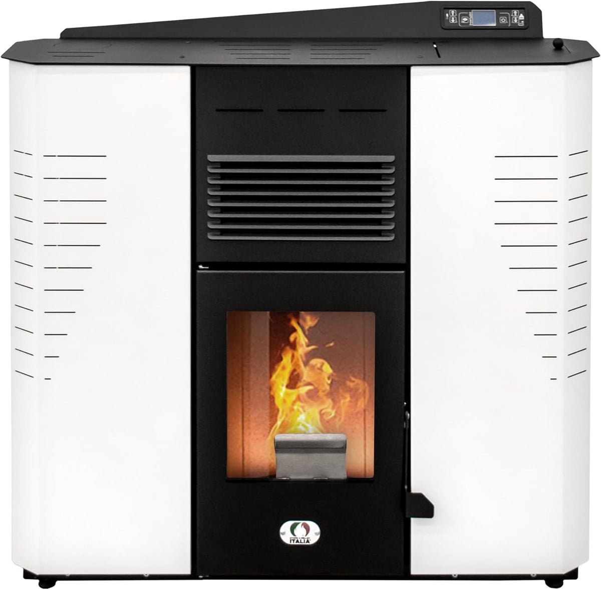 STUFE A PELLET ITALIA, Impianti di riscaldamento a pellet, 14 kW, 130 m, 100 Kg, Bianco, Wi-Fi