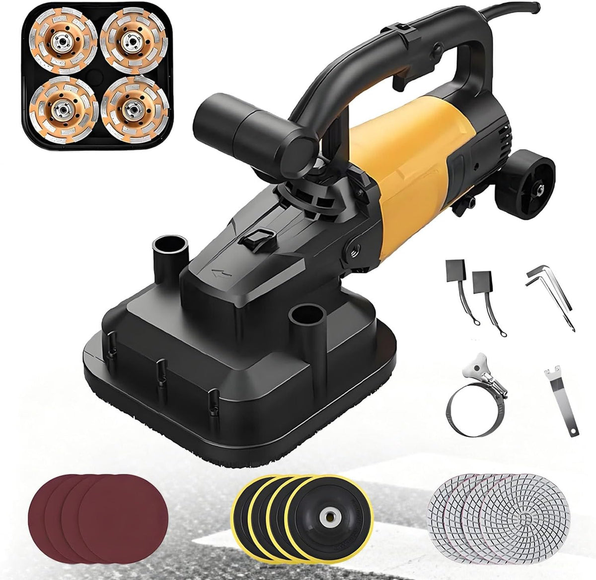 DUMIPME, Levigatrici e lucidatrici, 3800 W, 3000 giri/min, 110 V, Nero