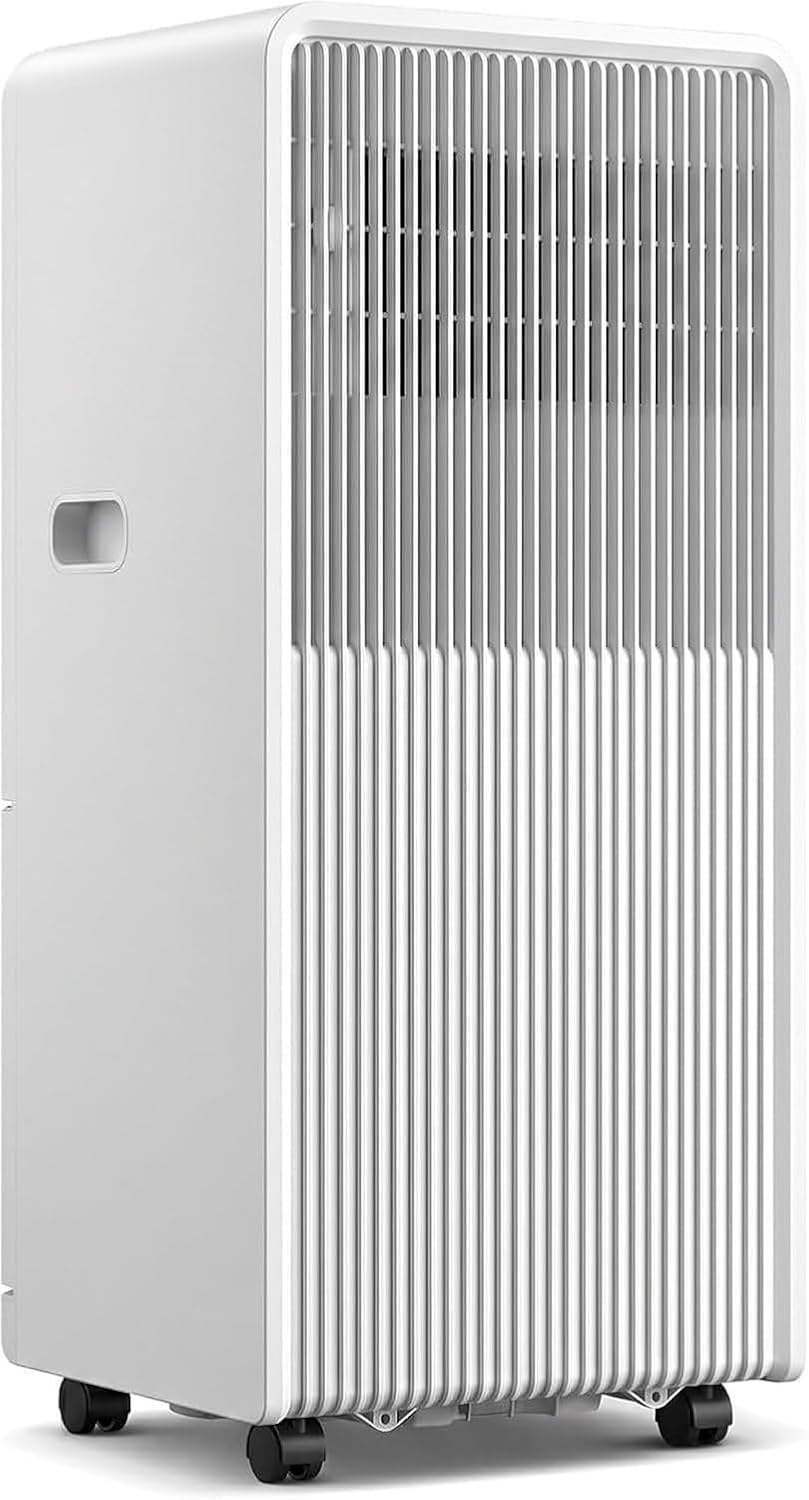 Wuufake, Condizionatore portatile, 12000 BTU, 16°C, 23 litri, Bianco, telecomando, timer, spegnimento automatico, 3 in 1