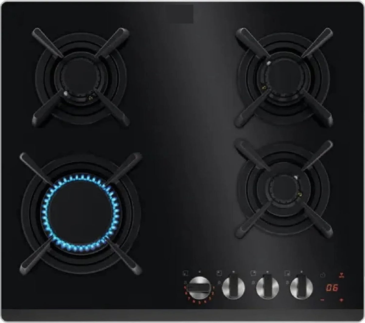 Electrolux, Piano cottura a gas, KGG643753K, 59x52 cm, Nero, illuminazione LED, spegnimento automatico