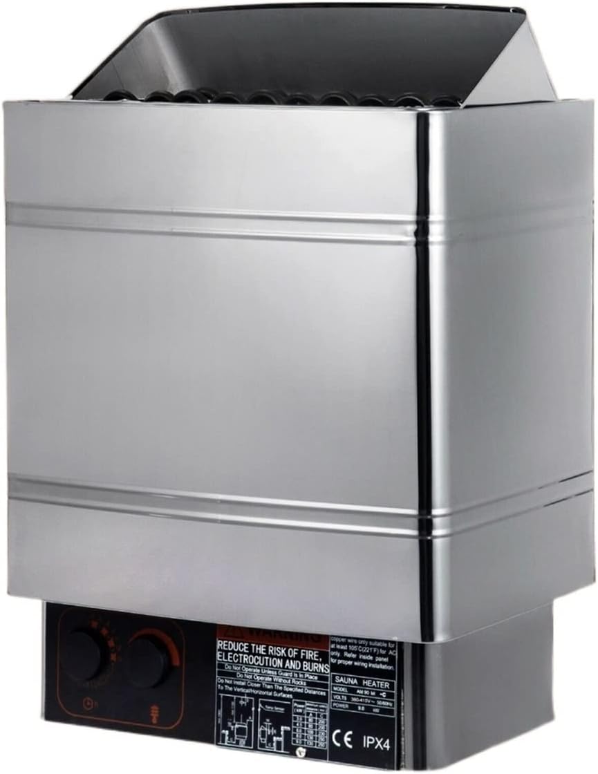 JOXLOVER, Utensili elettrici, 9 kW, 41 x 28 x 57 cm, 415 V, Nero, acciaio inox, protezione dal surriscaldamento