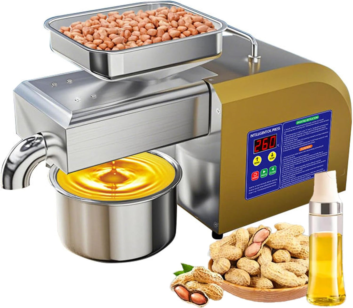 Macinini, 52×20×30 cm, 1100 W, 9 kg, Argento, acciaio inox