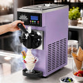aallwwsso, Gelatiera, 20 × 40 × 51 cm, 2,5 L, 80 g, Viola, acciaio inox, illuminazione LED